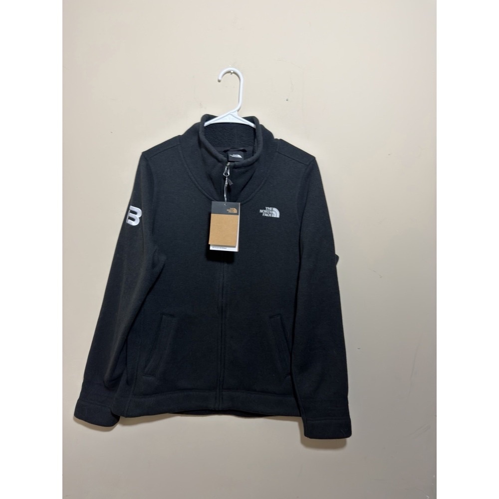 NWT North Face Women's Sweater Fleece Jacket  Heather Black Embroidered "B"  L